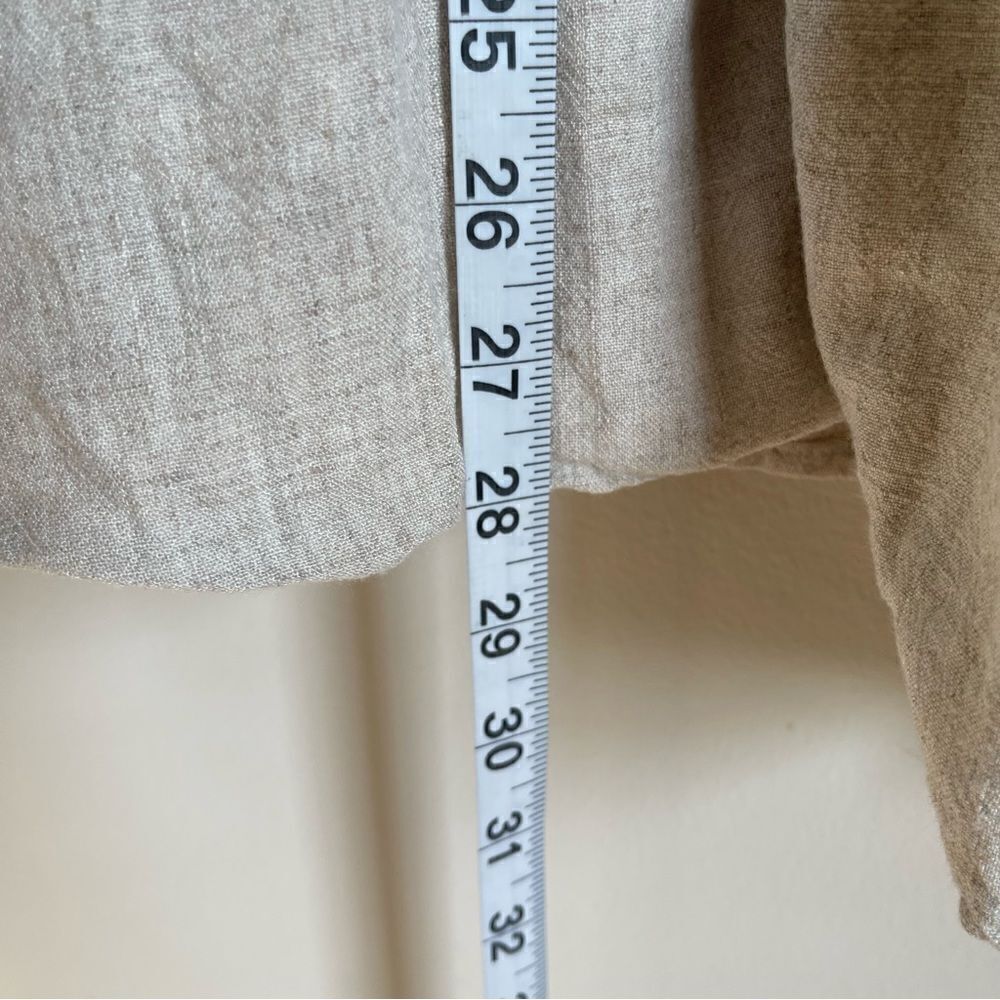 Lottie Moss Linen Blend Beige Tunic Tie Tank Small - Picture 6 of 6